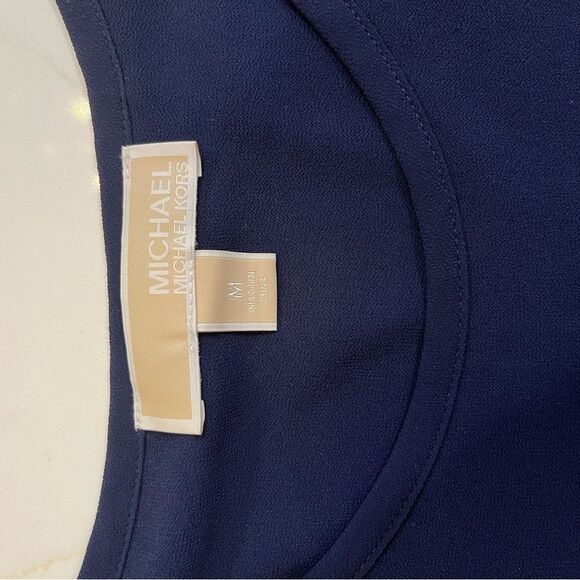 Michael Kors Blue Short Sleeve Blouse - Picture 2 of 6